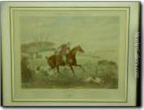 The Fox Chase Oil Painting - Francis Calcraft Turner