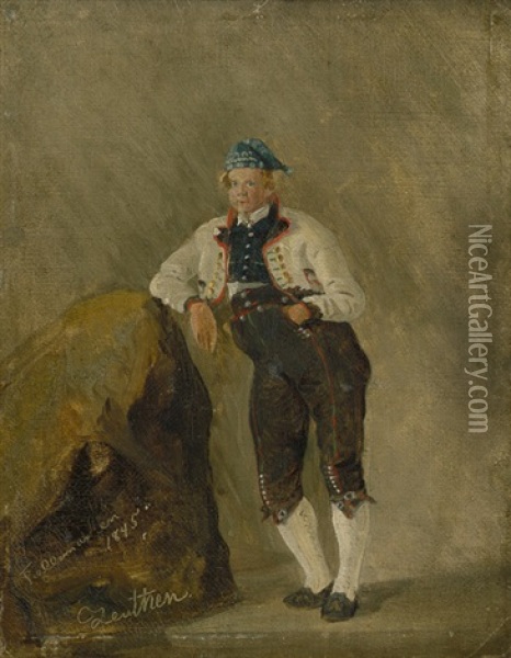 Portrat Eines Jungen Mannes In Tracht Oil Painting - Christian Olavius Zeuthen