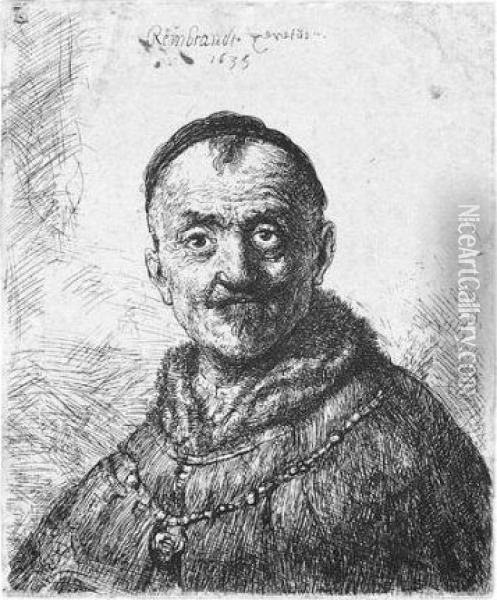 The First Oriental Head (b., Holl.286; H.131; Bb.35-e) Oil Painting - Rembrandt Van Rijn