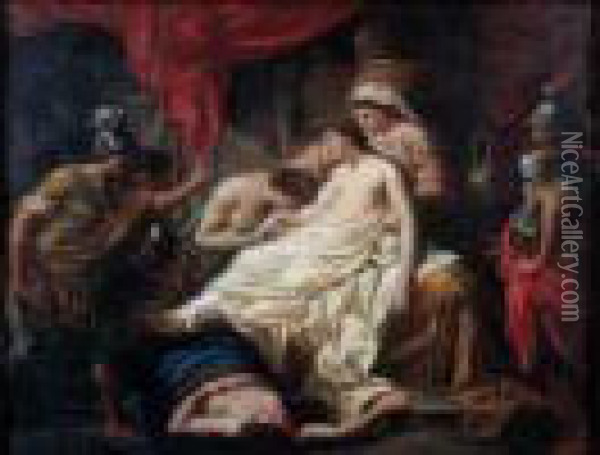 La Mort De Cleopatre Oil Painting - Pierre Subleyras