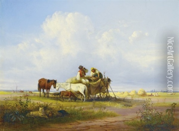 Rest Oil Painting - Pal (Paul) Boehm