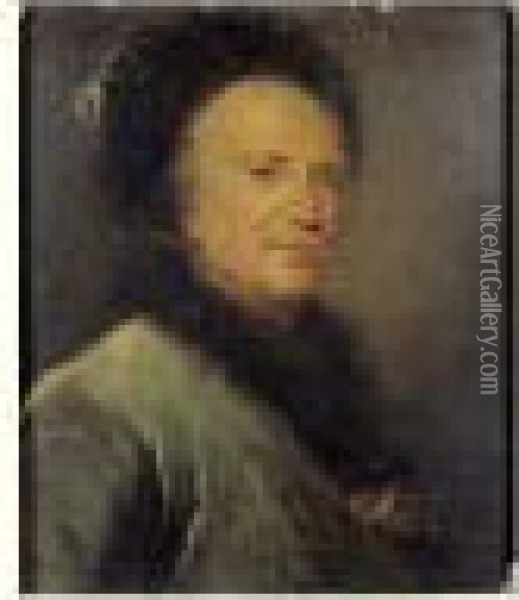 Portrait D'un Gentilhomme Prussien Oil Painting - Charles-Francois Hutin