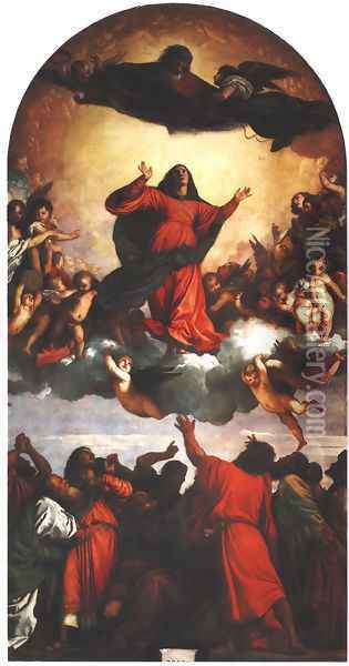 Assumption (Assunta) Oil Painting - Tiziano Vecellio (Titian)