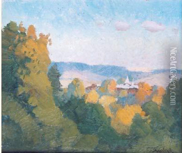 Paysage Vallonne Oil Painting - Stanislav Iulianov. Joukovski