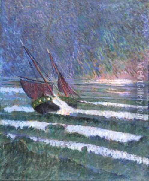 L'orage Oil Painting - Emile Jourdan