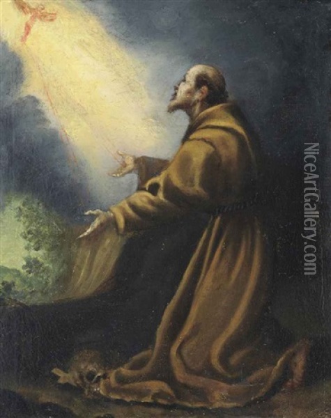 Saint Francis Of Assisi Oil Painting - Cristofano Allori