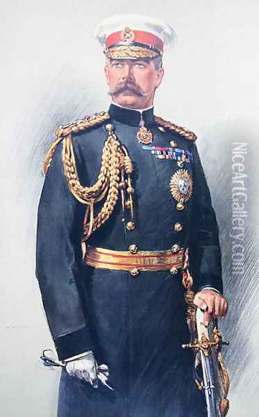 Viscount Kitchener of Khartoum Oil Painting - Walter Wallor Caffyn