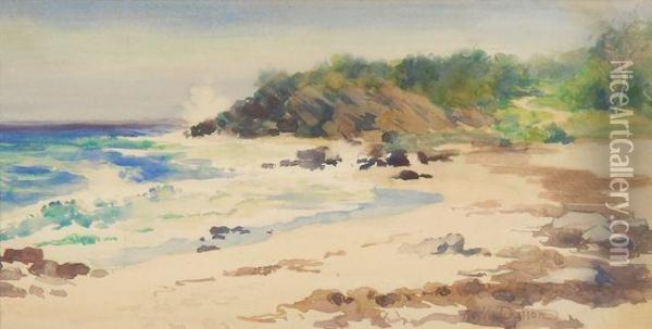 Coastal Landscape Oil Painting - Alice M. Dutton