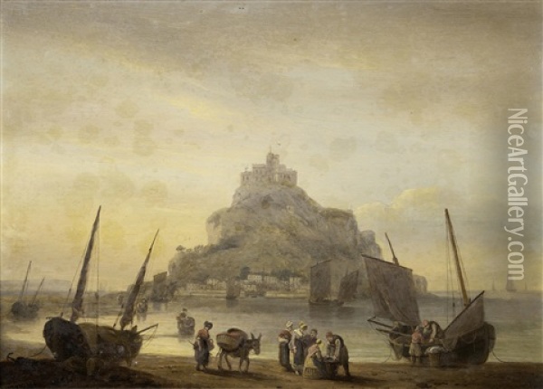 St. Michael's Mount, Cornwall Oil Painting - Thomas Luny
