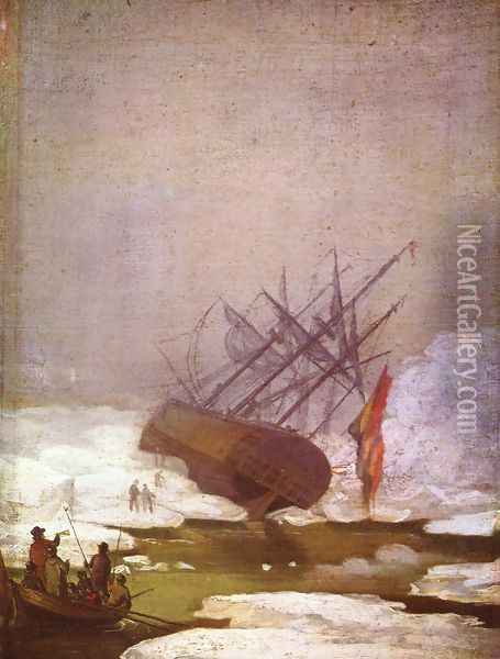 Wreck in the polar sea Oil Painting - Caspar David Friedrich