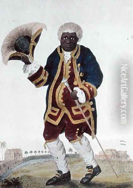 The Celebrated Graman Quacy, from Narrative of a Five Years Expedition Against the Revolted Negroes of Surinam 1772-77, published 1813 Oil Painting - John Gabriel Stedman