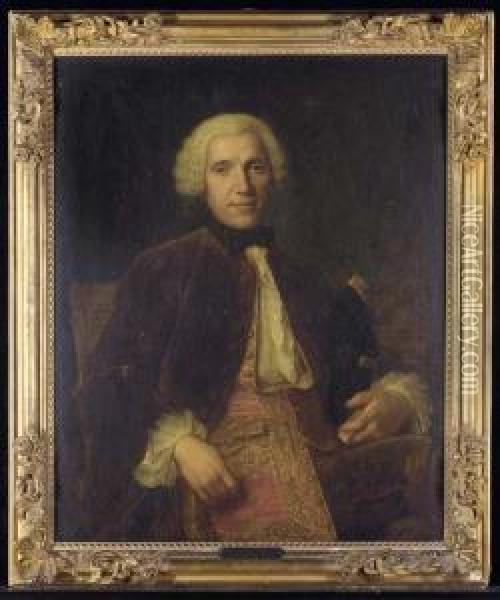 Portrait Presume Du Marechal De Feuquieres Oil Painting - Louis-Michel Van Loo