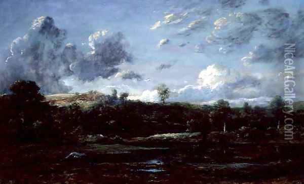 In the Landes Oil Painting - Dupre, Jules Rousseau, Etienne &