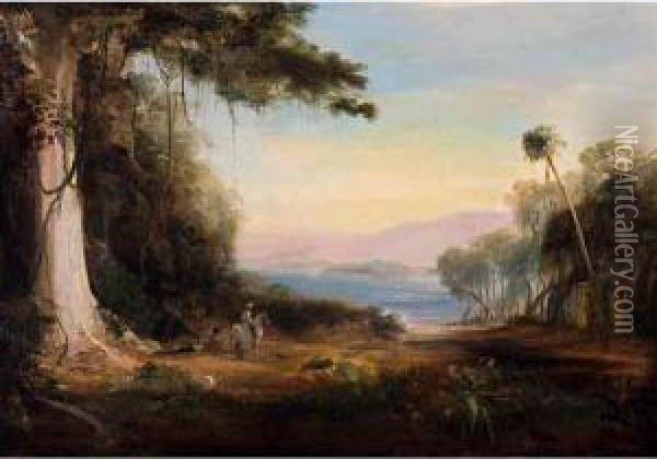 Illawarra Lake Oil Painting - Conrad Martens