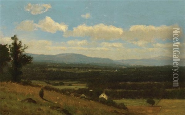 Landscape With Distant Views Oil Painting - James Renwick Brevoort