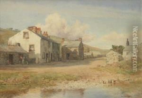 The Wellington Inn, Gosforth Oil Painting - Cuthbert Rigby