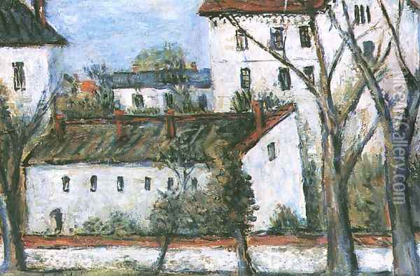 Houses Oil Painting - Emil Schinagel (Szinagel)