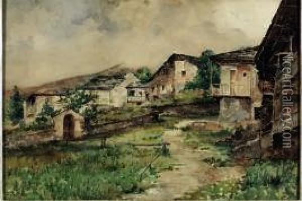 Frazione Montana Oil Painting - Domenico Rabioglio