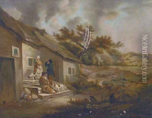 The Bell Inn Oil Painting - George Morland