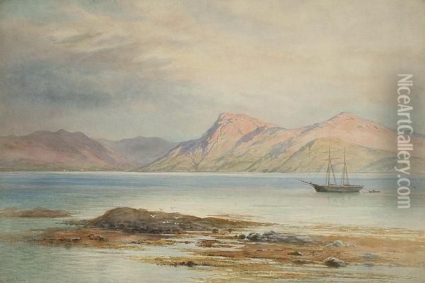 'loch Nevis'; 'loch Hourn' Oil Painting - Walter Severn