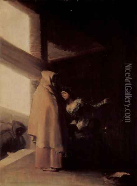 The Monk Visit Oil Painting - Francisco De Goya y Lucientes