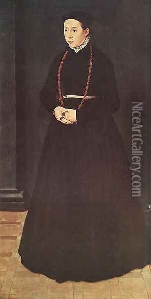 Portrait of the Wife of Hendrik Pilgram 1561 Oil Painting - Nicolas Neufchatel