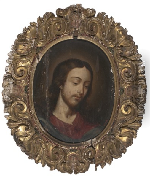 Bustos De Cristo Y De La Virgen Maria Oil Painting - Giovanni Battista Salvi (Il Sassoferrato)