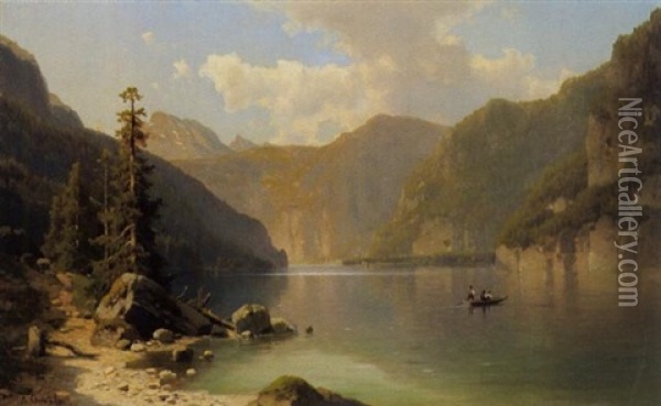 Blick Auf Den Konigssee Oil Painting - Adolf Chwala
