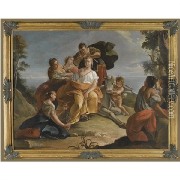 The Rape Of Europa Oil Painting - Francesco Salvator Fontebasso
