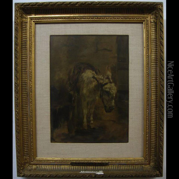 The Patient Donkey Oil Painting - Robert L. Alexander
