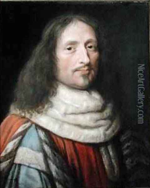 Guillaume de Lamoignon 1617-77 Oil Painting - Robert Nanteuil