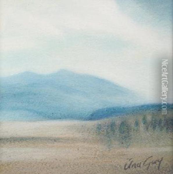 Mountain Light Oil Painting - Una Gray