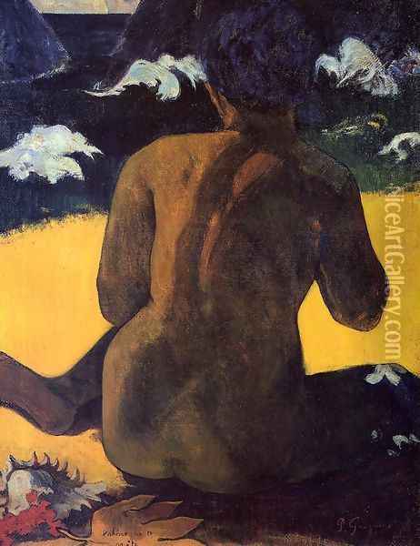 Vahine No Te Miti Aka Woman By The Sea Oil Painting - Paul Gauguin