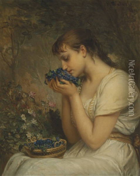 Spring Oil Painting - Jean-Francois Portaels