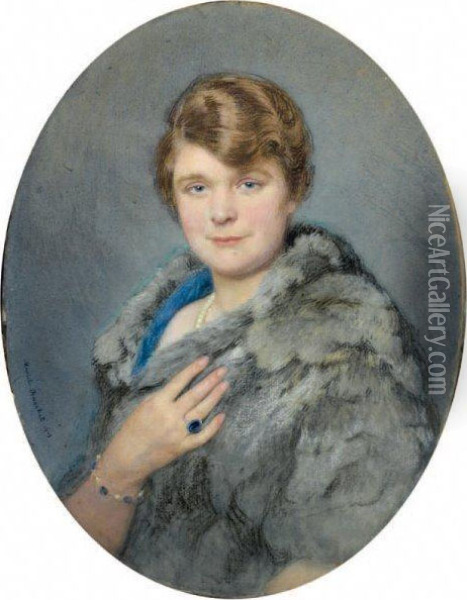 Portrait D'elegante Oil Painting - Marcel Baschet