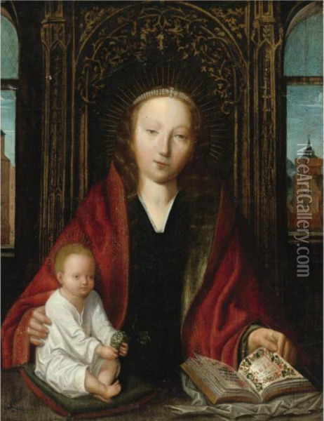 Madonna And Child Oil Painting - Quinten Metsys