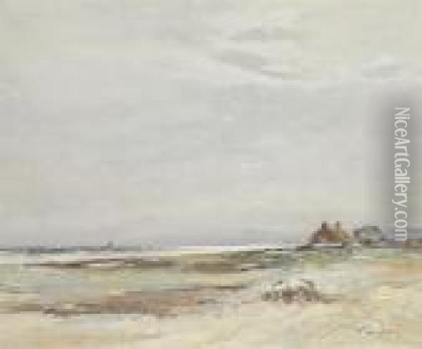 A Coastal Landscape Oil Painting - David West
