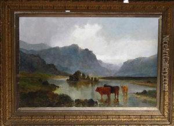 Kilchurn Castle Oil Painting - Thomas Henry Gibb