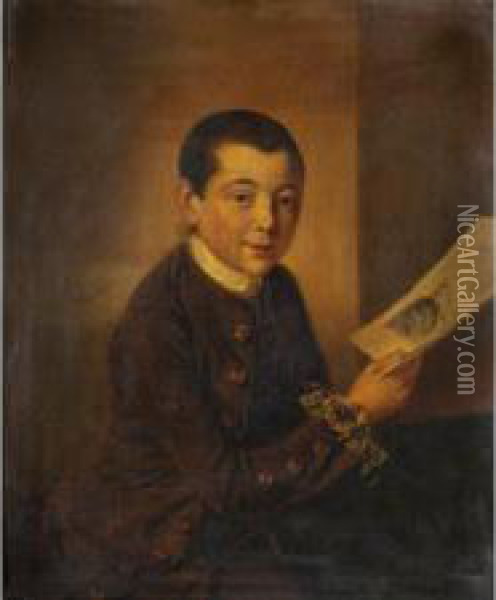 Portrait Of A Boy Oil Painting - John Van Rymsdyk