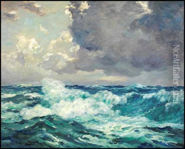 Heavy Seas, Grand Manan, Nb Oil Painting - George Horne Russell