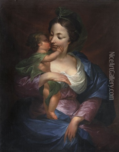 Maternita Oil Painting - Franciscus Xavery
