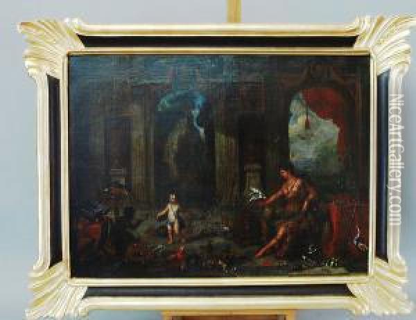 Scena Mitologiczna Oil Painting - Ferdinand van Kessel