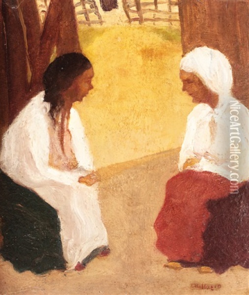 Chatting Oil Painting - Apcar Baltazar