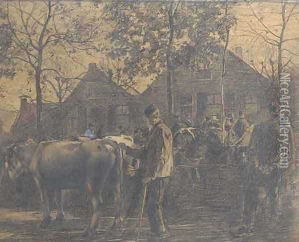The cattle market Oil Painting - Willem de Zwart