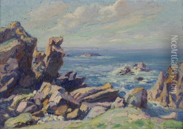 Rochers A Douarnenez Oil Painting - Paul Madeline