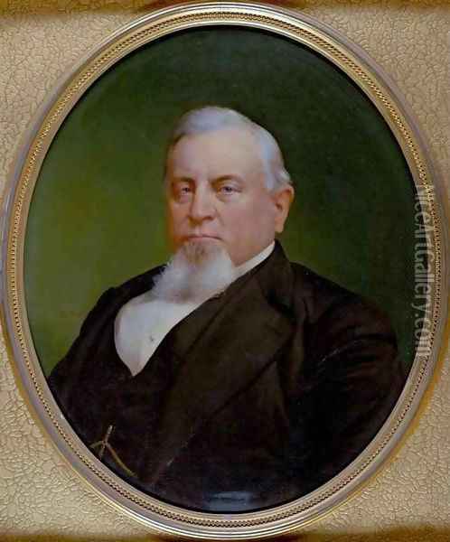 Portrait of Charles Crocker Oil Painting - Stephen William Shaw