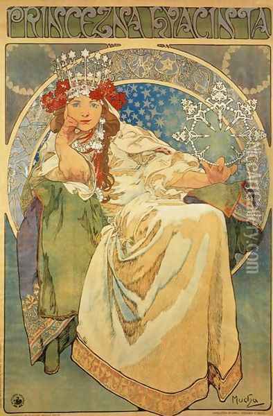 Princess Hyacinth, 1911 Oil Painting - Alphonse Maria Mucha