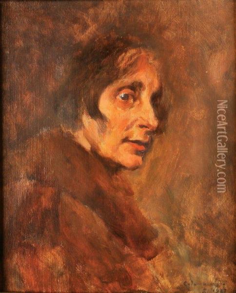 Retrato De Senhora Oil Painting - Columbano Bordalo-Pinheiro