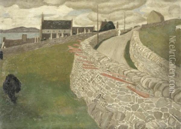 Welsh Landscape Oil Painting - Arthur Joseph Gaskin