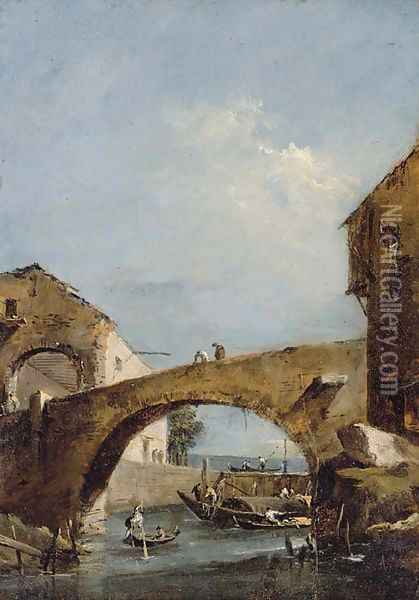 The Porta del Dolo Oil Painting - Francesco Guardi